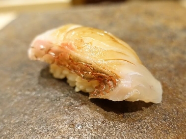 A photo of tai nigiri